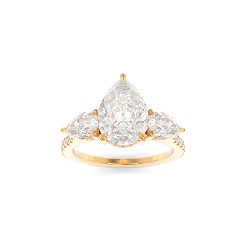 Taylor Three Stone Ring Pear