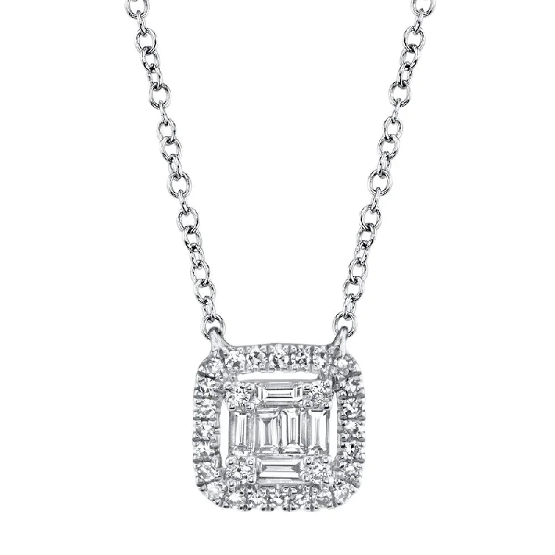 0.22CT DIAMOND BAGUETTE NECKLACE