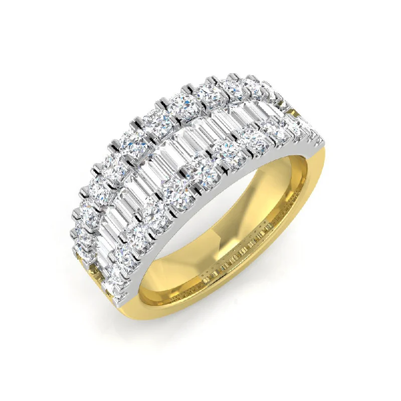 Vintage - Inspired Diamond Rings with Filigree Work18ct Yellow And White Gold 1.02ct Diamond Ring