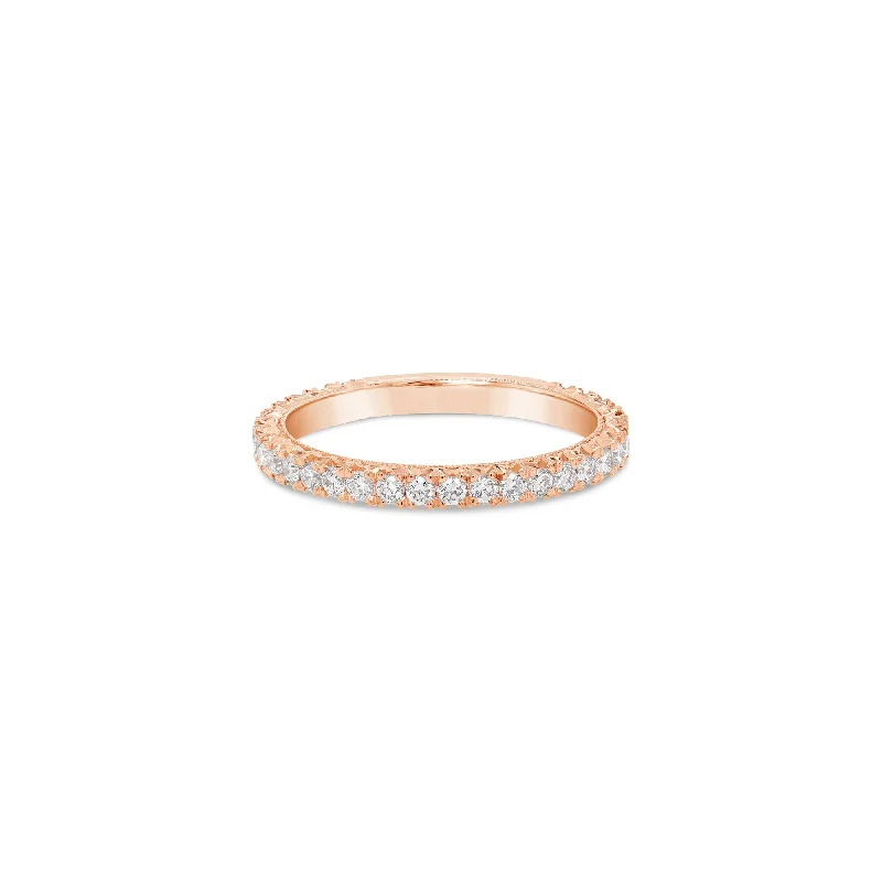 Dovetail-Set 0.5ct Round Brilliant Cut Diamond Ring - 18ct Rose Gold