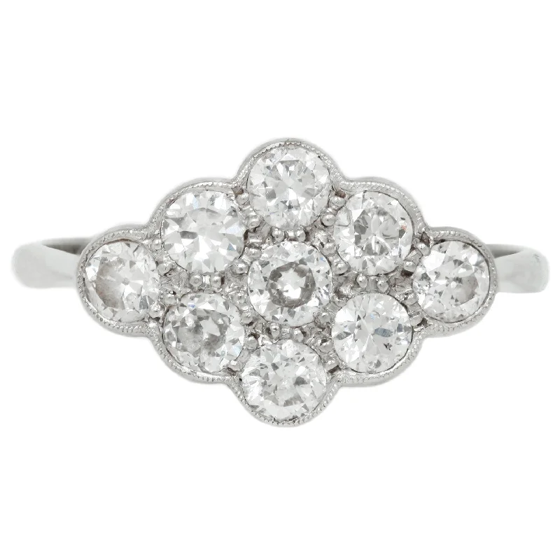 Deco Marquise Cluster Ring