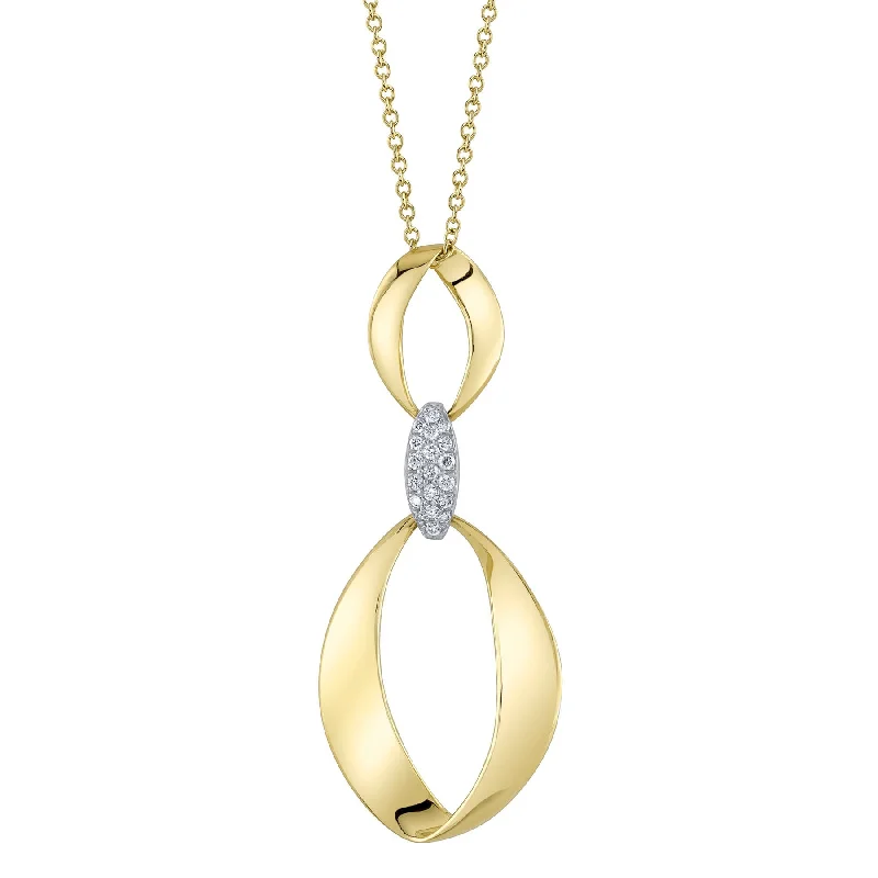 0.10CT DIAMOND MOBIUS NECKLACE