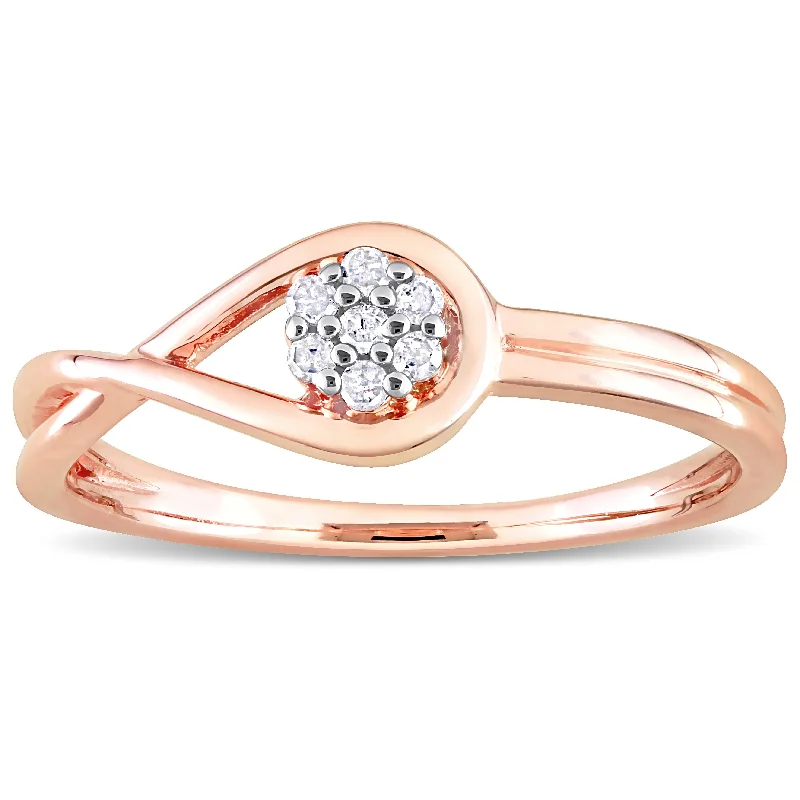 Custom - Designed Diamond Rings to Reflect Your PersonalityMiadora Diamond Accent Infinity Promise Ring in Rose Plated Sterling Silver