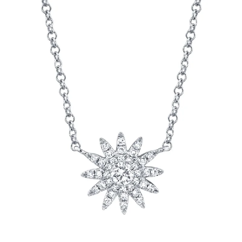 AURORA 0.15 CT. DIAMOND STARBURST PENDANT NECKLACE