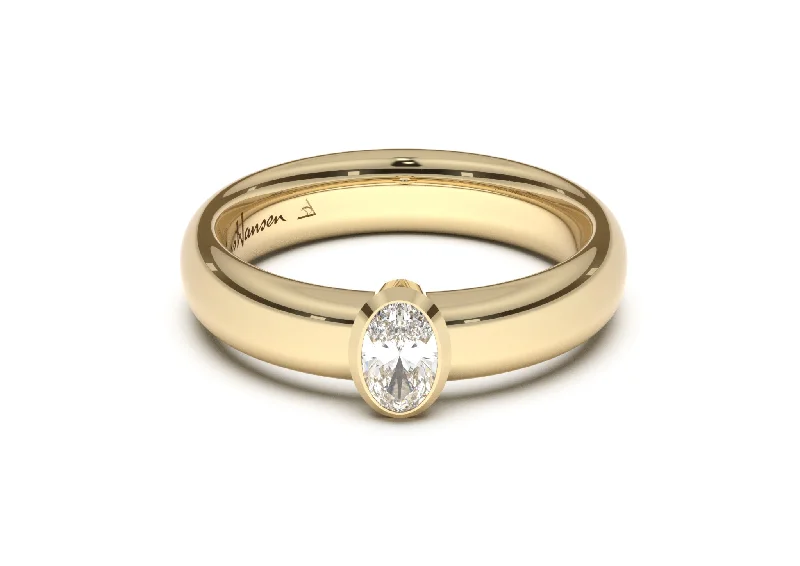 Halo - Style Diamond Rings with Smaller Accent DiamondsOval Elegant Engagement Ring, Yellow Gold