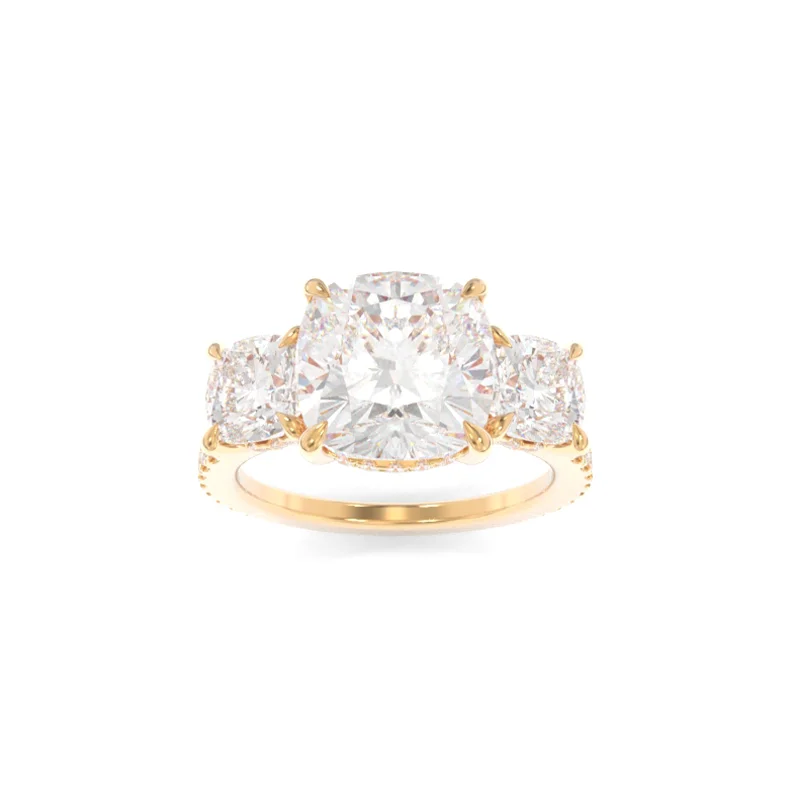 Taylor Three Stone Ring Cushion