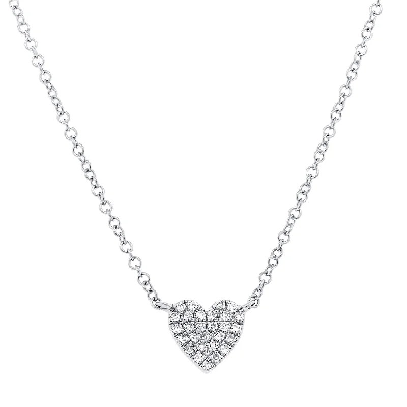 0.09CT DIAMOND PAVE HEART NECKLACE