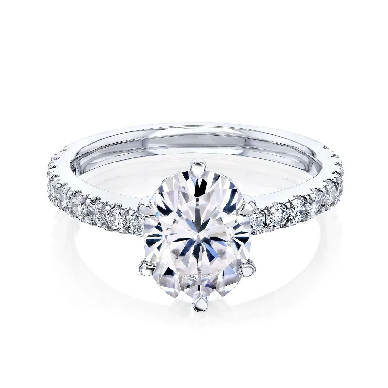 2.1ct Oval Moissanite Ring