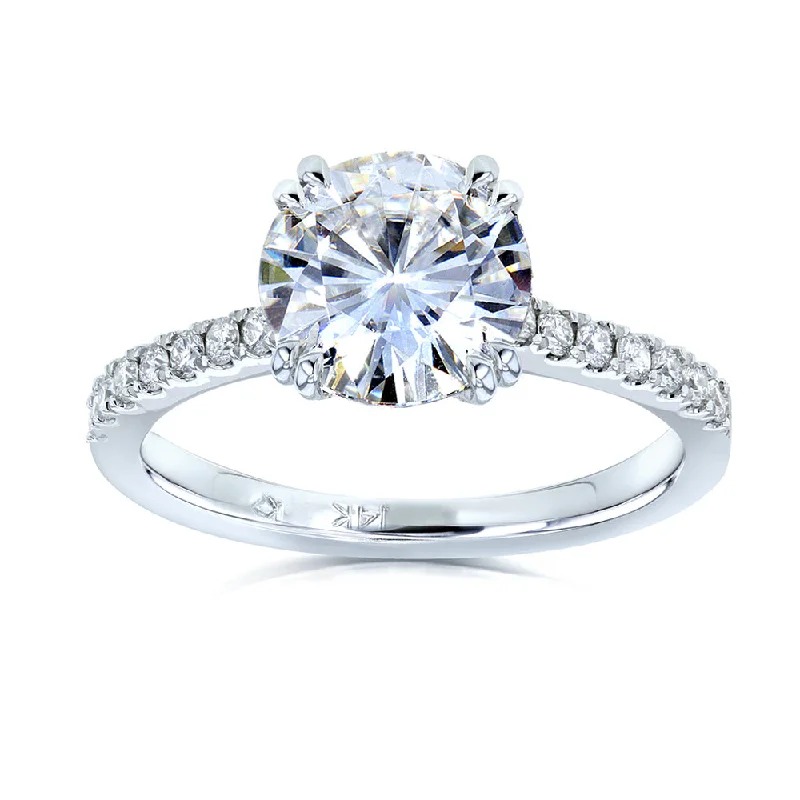 Madison 2.10ct Moissanite & Natural Diamond Tulip Ring