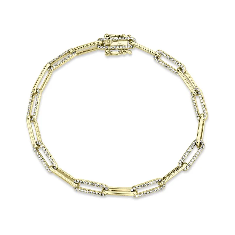 0.74CT DIAMOND PAPER CLIP LINK BRACELET SC55008688