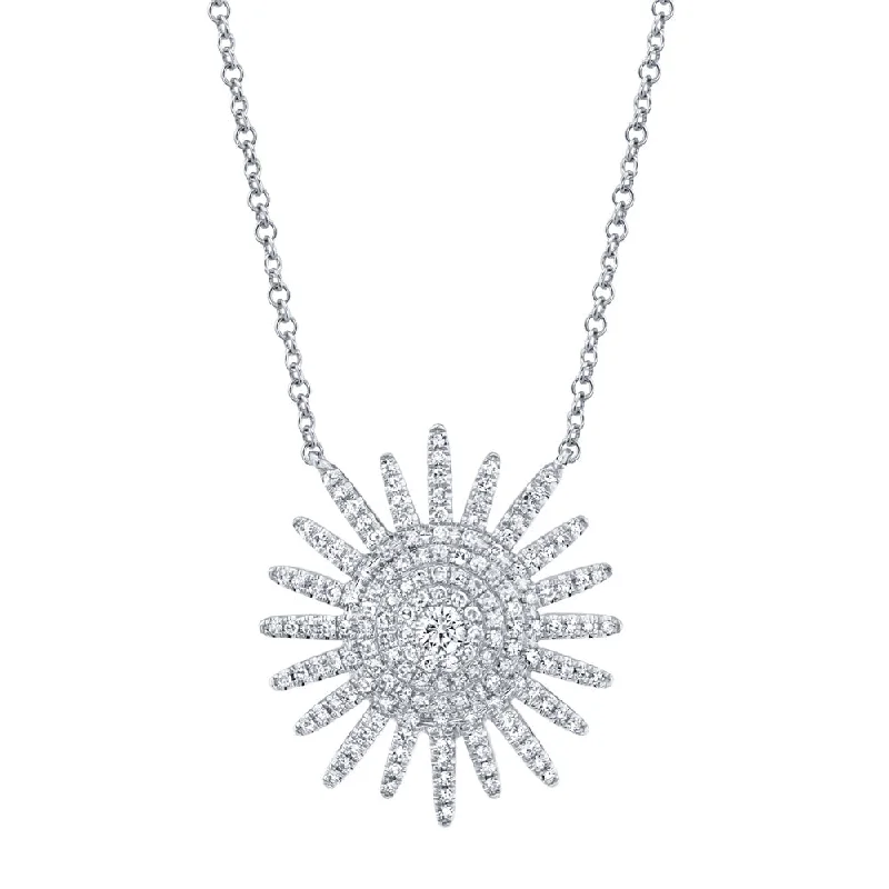 0.43CT DIAMOND STARBURST NECKLACE