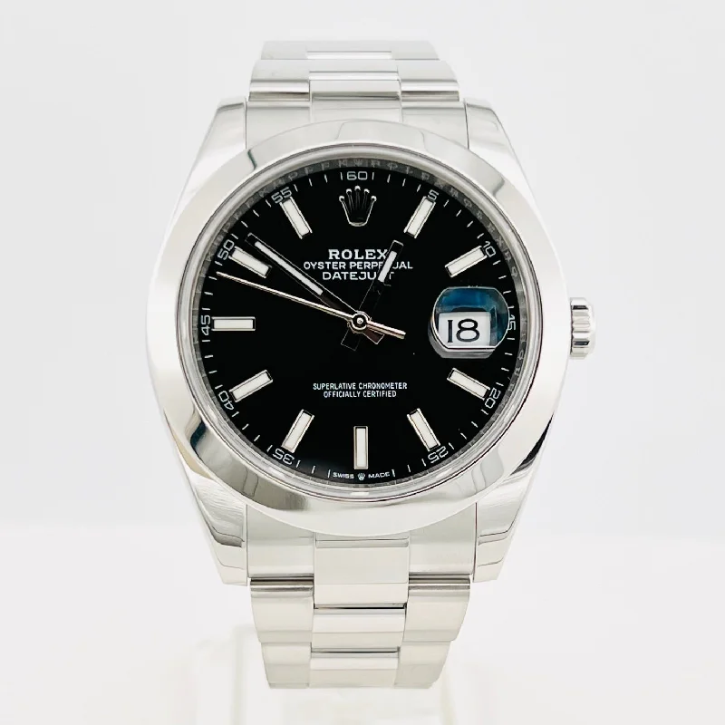 ROLEX DATEJUST 41 BLACK DIAL 126300B