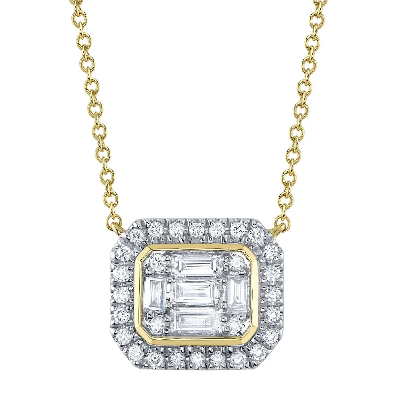 0.41CT DIAMOND BAGUETTE NECKLACE