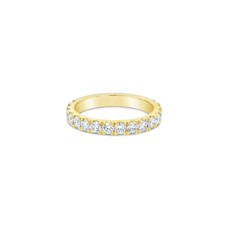 Castle-Set 1ct Round Brilliant Cut Diamond Ring - 18ct Yellow Gold