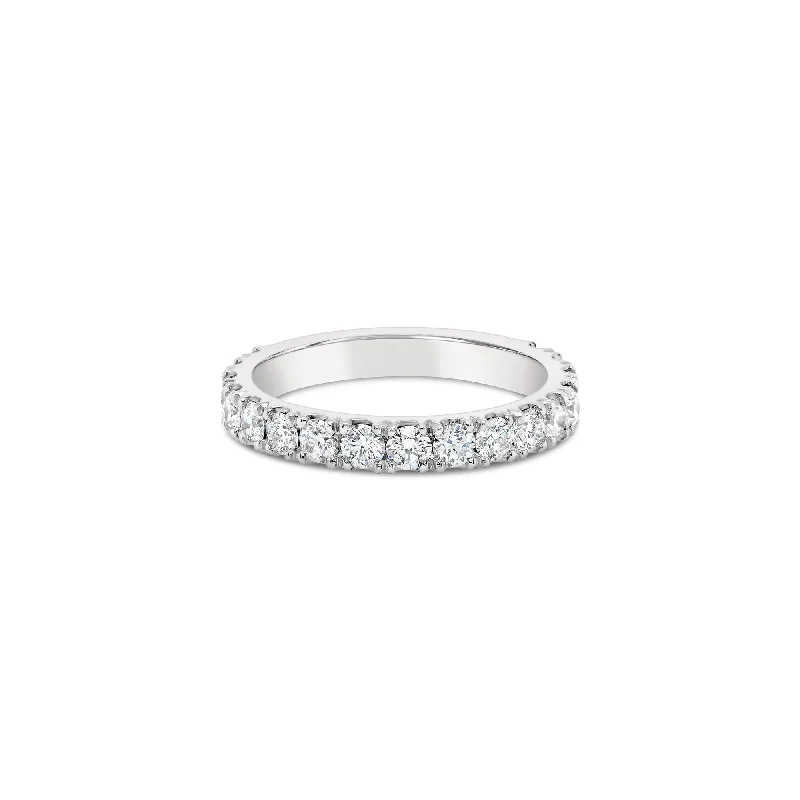 Castle-Set 1ct Round Brilliant Cut Diamond Ring - 18ct White Gold