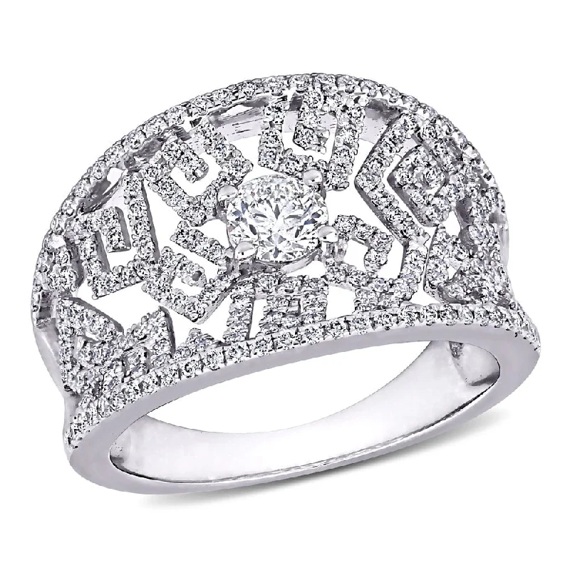 Custom - Designed Diamond Rings to Reflect Your PersonalityMiadora 14k White Gold 1ct TDW Diamond Vintage Openwork Ring