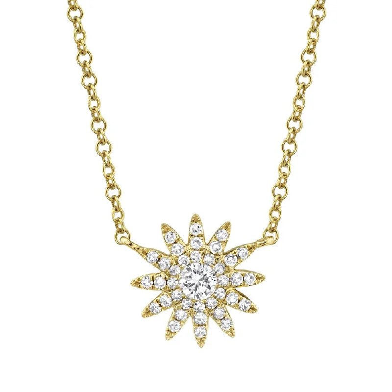 AURORA 0.15 CT. DIAMOND STARBURST PENDANT NECKLACE