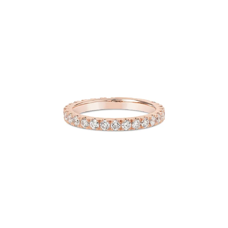 Full Surround Round Brilliant Cut Diamond Ring - 18ct Rose Gold