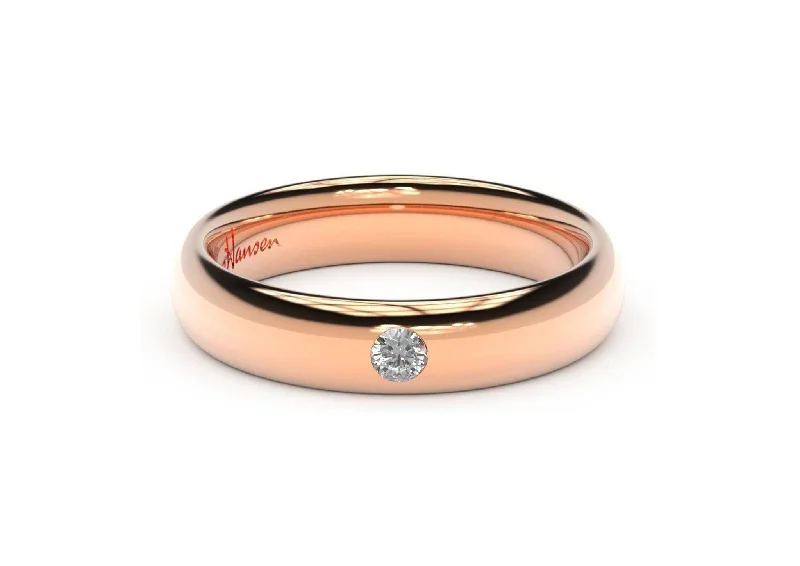 Three - Stone Diamond Rings with Princess - Cut DiamondsSleek Engagement Ring, Red Gold