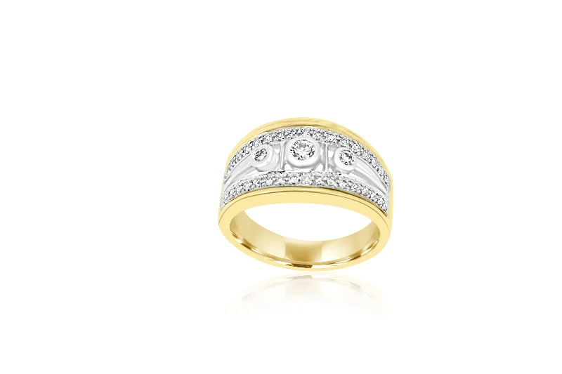 Vintage - Inspired Diamond Rings with Filigree Work18k Yellow Gold Multi-stone Diamond Ring