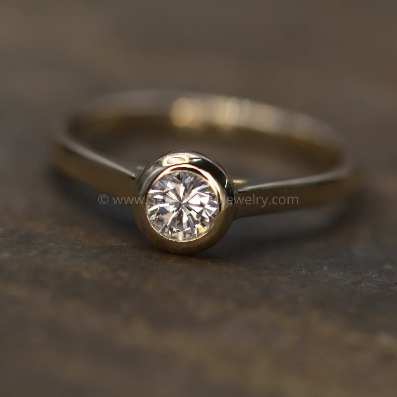 Custom - Designed Diamond Rings to Reflect Your PersonalityDiamond Peekaboo Yellow Gold Hand Made Vintage Inspired Engagement Ring