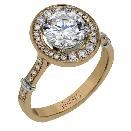 Three - Stone Diamond Rings with Princess - Cut DiamondsEngagement Ring in 18k Gold with Diamonds