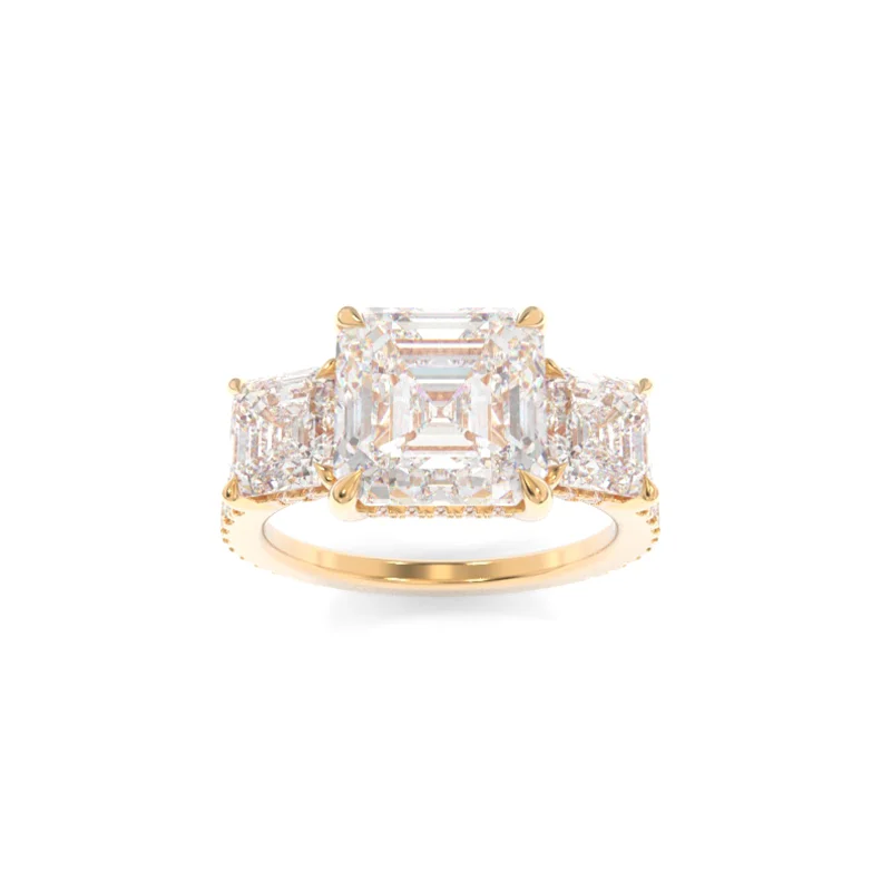 Taylor Three Stone Ring Asscher