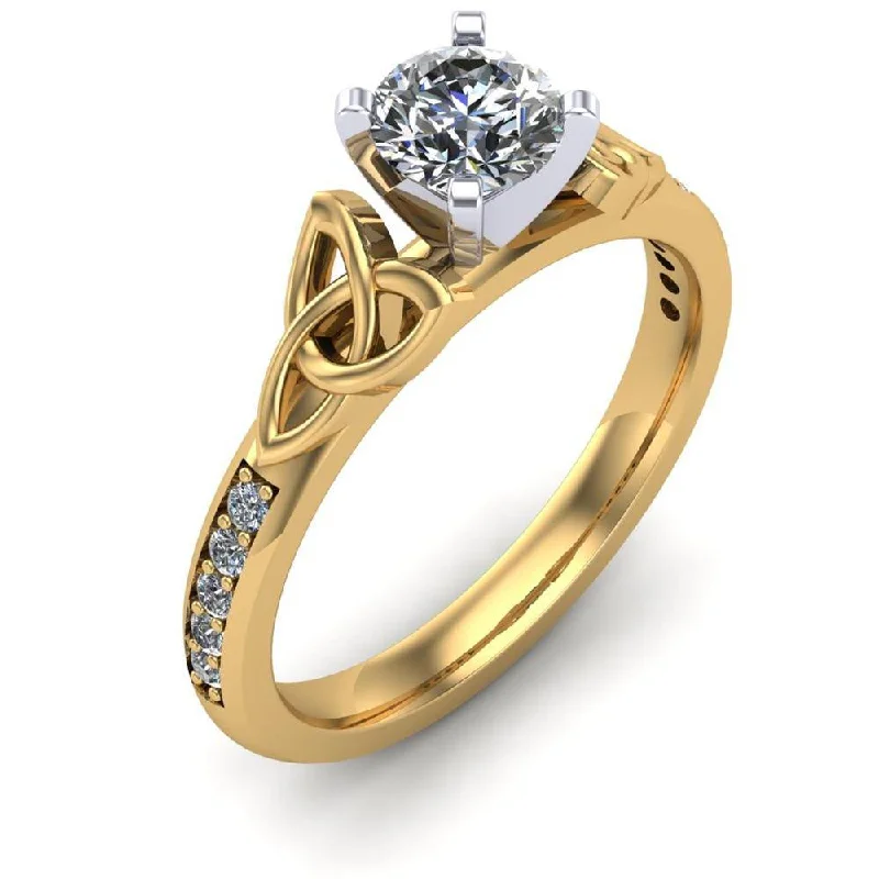 Celtic Engagement Ring AYLIN-1-YELLOW-ROUND