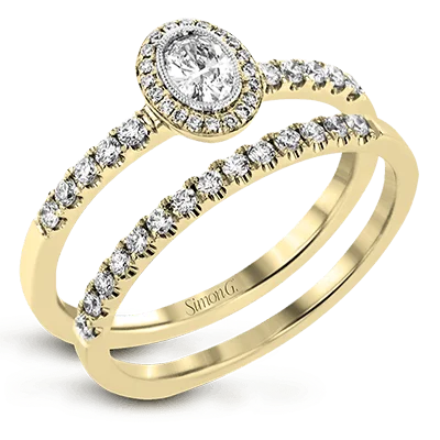 Vintage - Inspired Diamond Rings with Filigree WorkWedding Set in 18k Gold with Diamonds