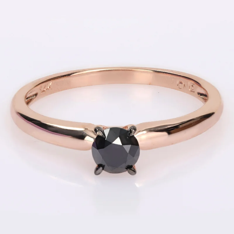 Custom - Designed Diamond Rings to Reflect Your PersonalityMiadora 1/2ct TDW Black Diamond Solitaire Engagement Ring in 14k Rose Gold