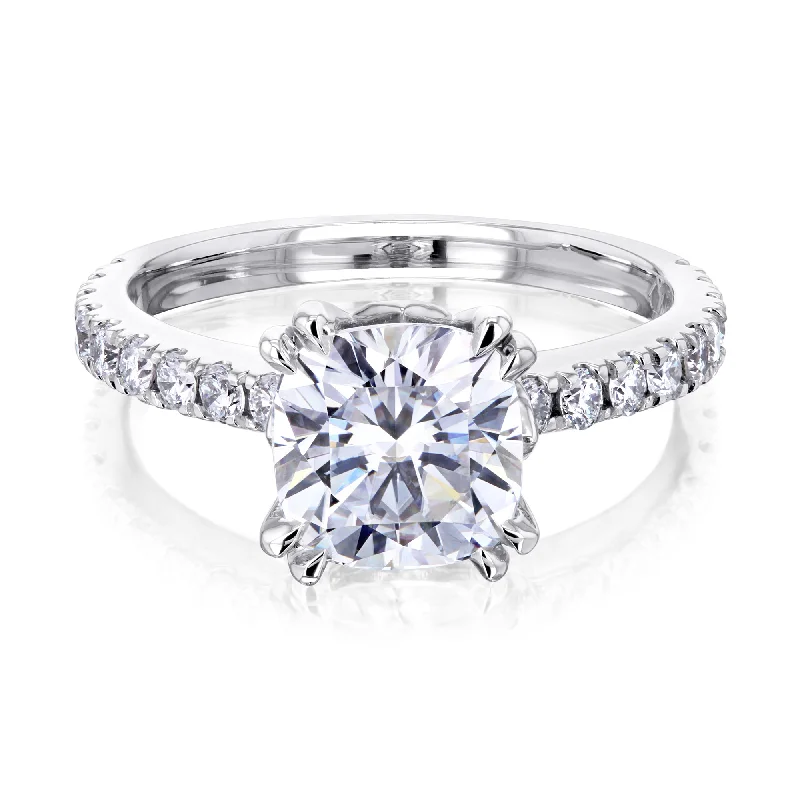 2ct Cushion Moissanite Ring