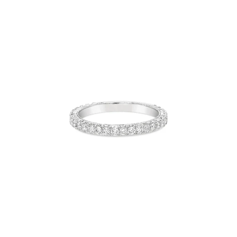 Dovetail-Set 0.5ct Round Brilliant Cut Diamond Ring - 18ct White Gold