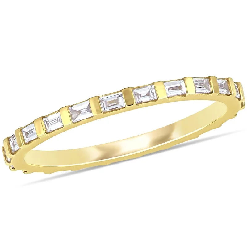 Vintage - Inspired Diamond Rings with Filigree WorkMiadora 14k Yellow Gold 2/5ct TDW Parallel Baguette-Cut Diamond Full Eternity Band