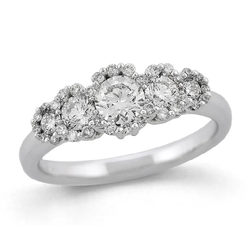 Custom - Designed Diamond Rings to Reflect Your Personality18ct White Gold 0.93ct Diamond Fancy Cluster Ring