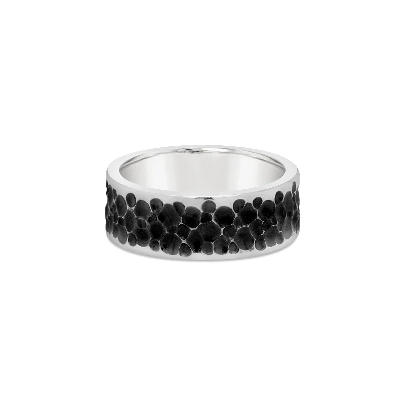 Moon Textured Ring - 18ct White Gold