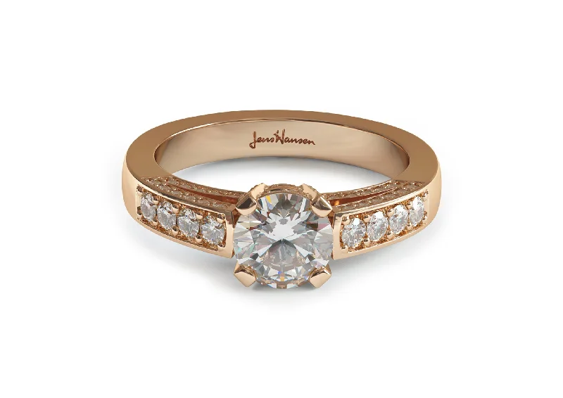 Custom - Designed Diamond Rings to Reflect Your PersonalityExquisite Diamond Ring, Red Gold