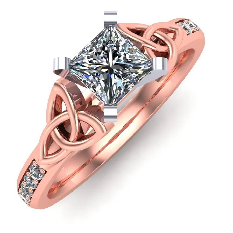 Celtic Engagement Ring AYLIN-1-ROSE-PRINCESS