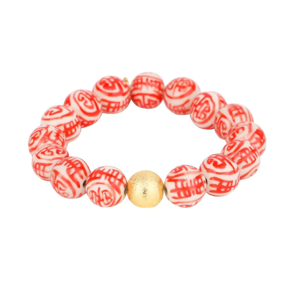 Enamel - Coated Bangles in Vibrant ColorsBuDhaGirl | Porcelain Beaded Flame Bracelet