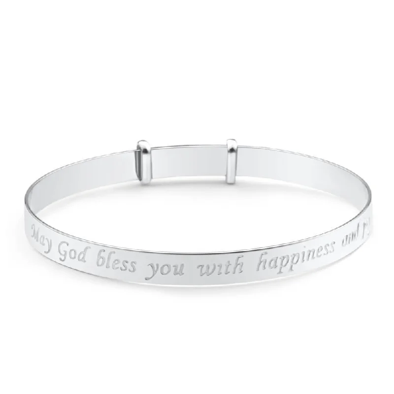 Enamel - Coated Bangles in Vibrant ColorsSterling Silver Baby Psalm Bangle Expandable 40mm