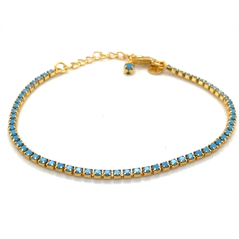 Enamel - Coated Bangles in Vibrant ColorsGolden Turquoise Bracelet