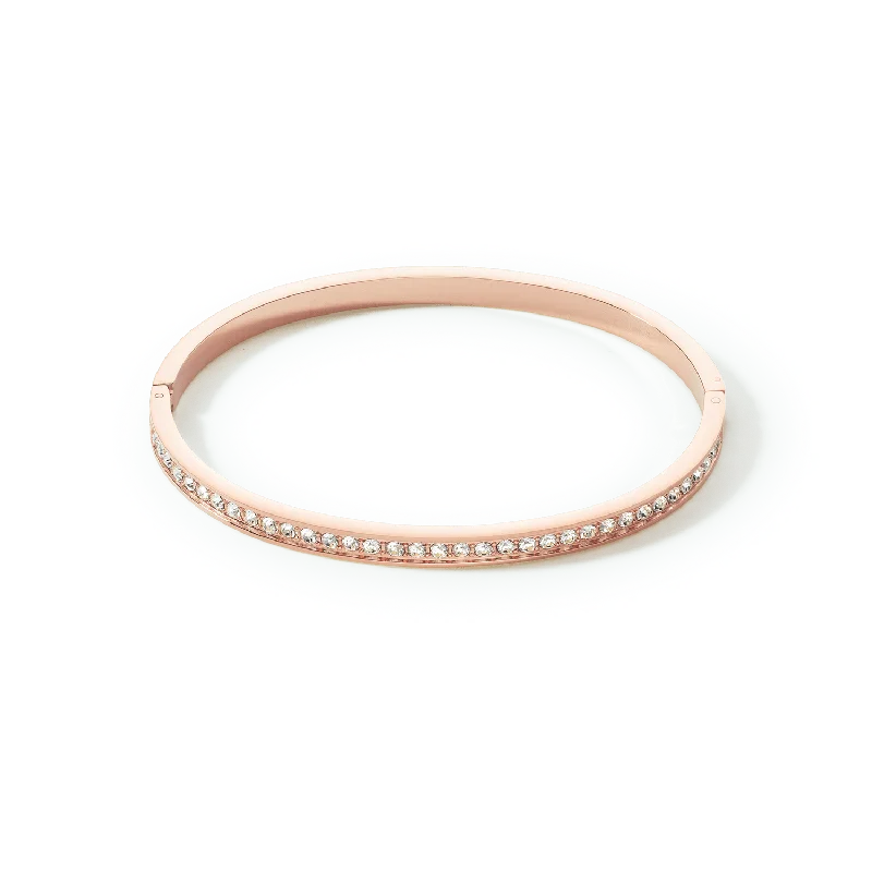 Stackable Bangle Sets for a Trendy LookCoeur De Lion Rose Gold and White Crystal Bangle