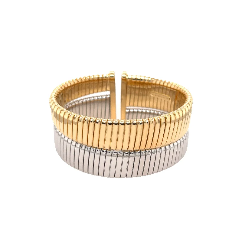 Solid Gold Bangles with Intricate EngravingsDouble Row Bracelet