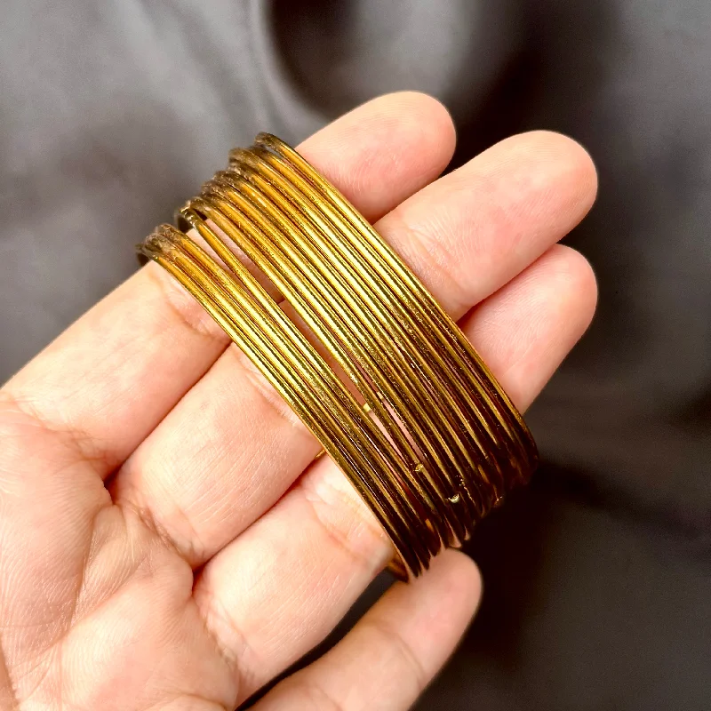 Enamel - Coated Bangles in Vibrant ColorsGolden Metal Bangles