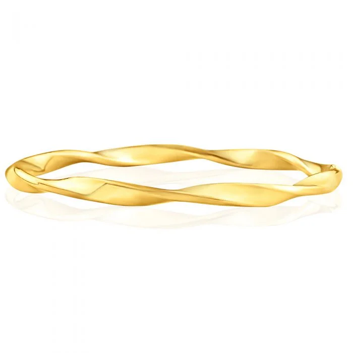 Stackable Bangle Sets for a Trendy Look9ct Yellow Gold Silver Filled 65mm Bangle