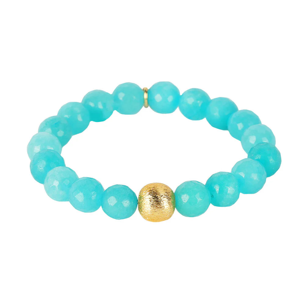 Bangle Bracelets with Birthstone AccentsBuDhaGirl | Bianca Bracelet in Aqua