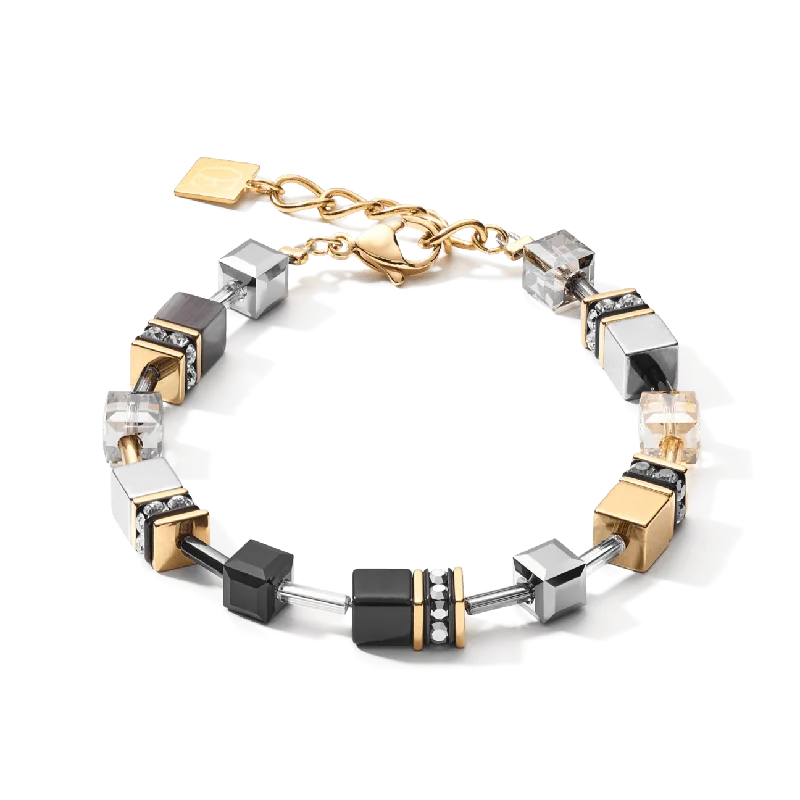 Stackable Bangle Sets for a Trendy LookCoeur De Lion GeoCUBE® Grey-Gold Bracelet