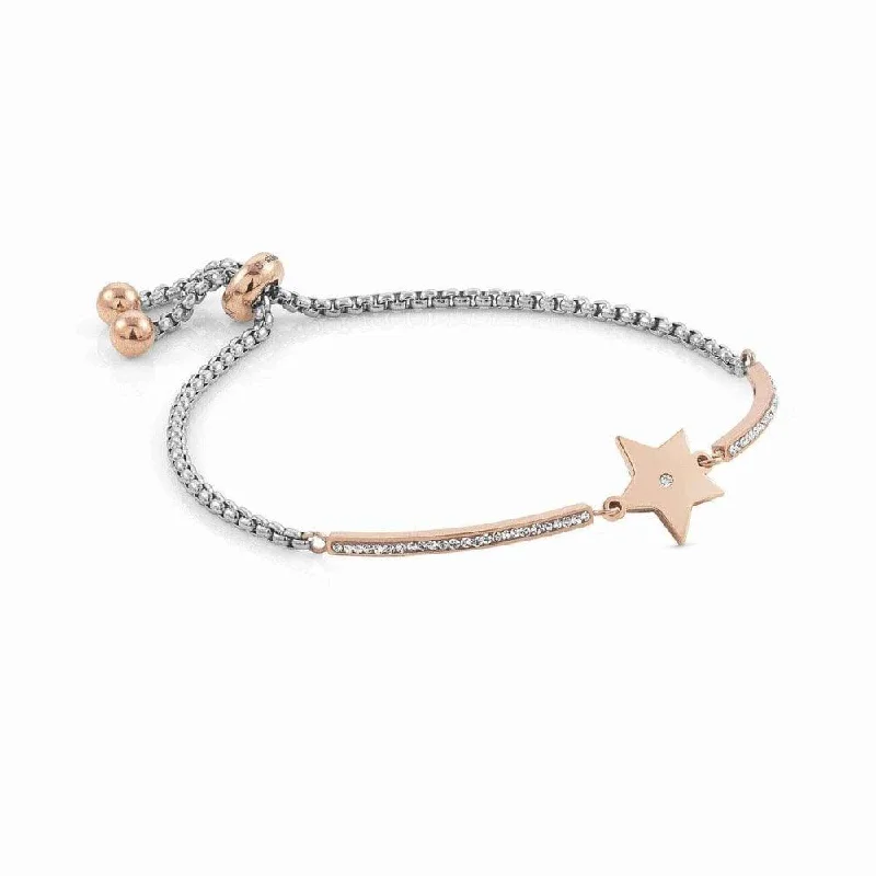 Stackable Bangle Sets for a Trendy LookNomination Milleluci Rose Gold Pavé Star Bracelet