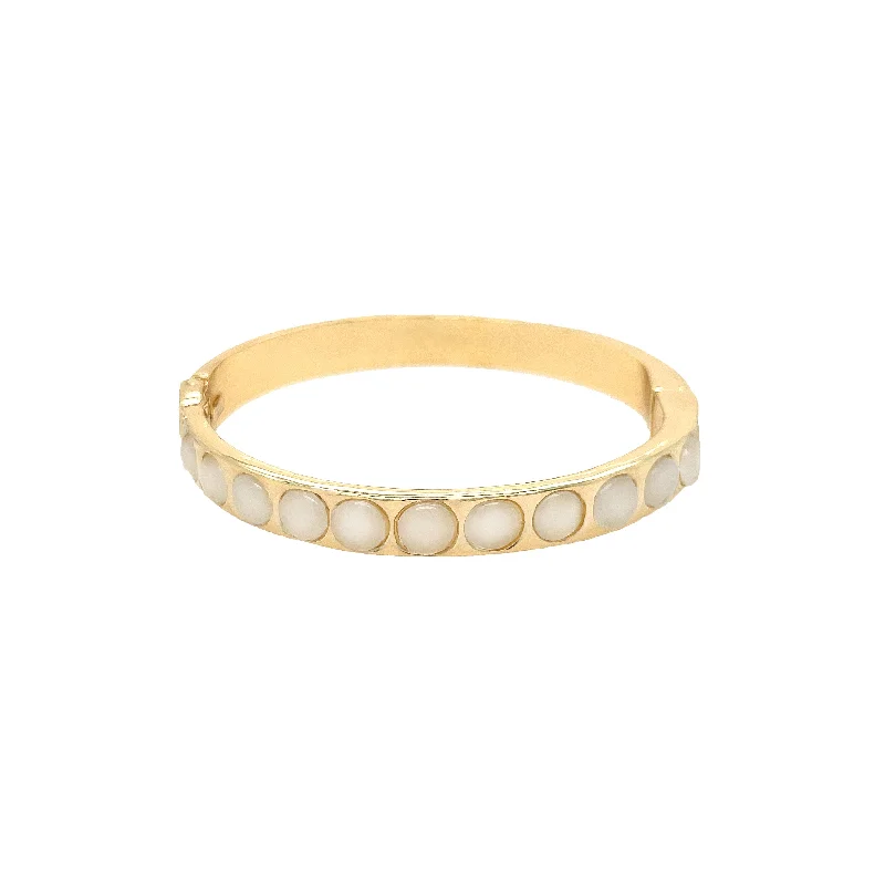 Stackable Bangle Sets for a Trendy LookIvory Stone Bangle Bracelet