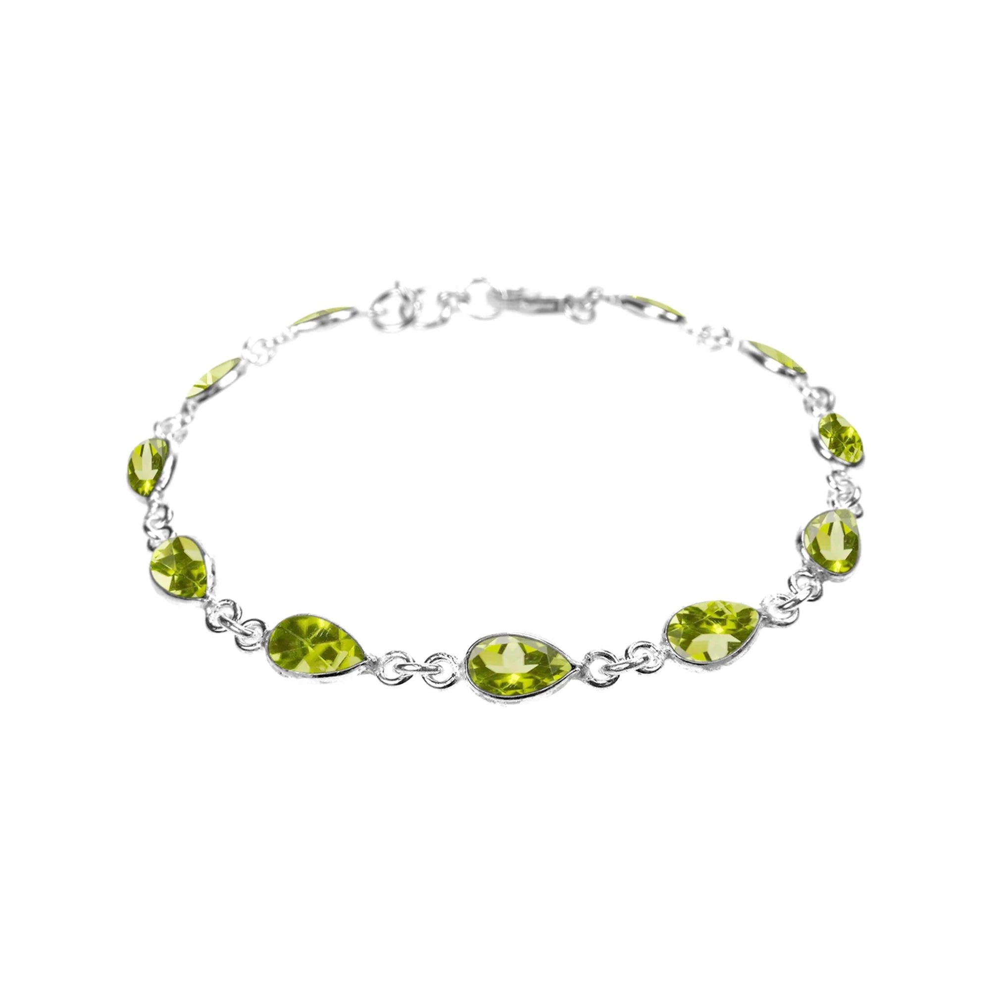 Stackable Bangle Sets for a Trendy LookPeridot Teardrop Facet Bracelet