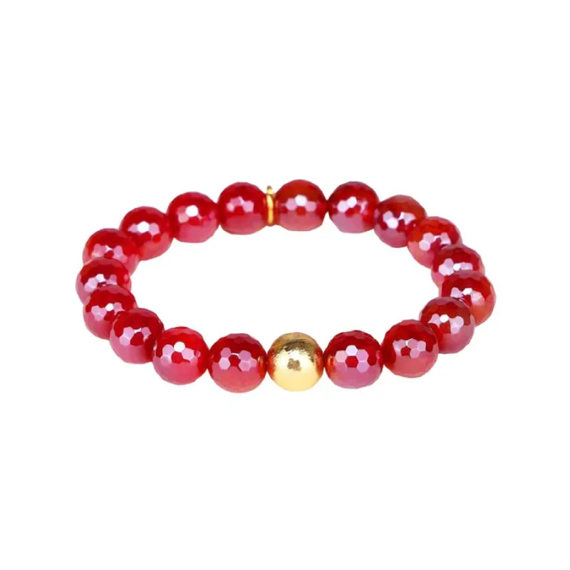 Stackable Bangle Sets for a Trendy LookBuDhaGirl | Mélange Beaded Bracelet in Scarlet